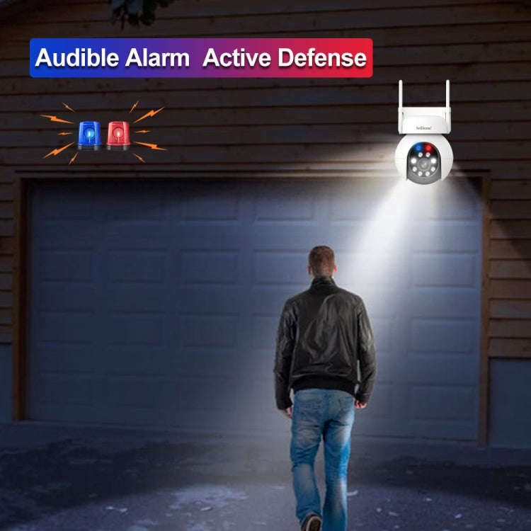 SriHome SH052 Wifi 5MP Wireless PTZ IP AI Auto Tracking Sound&Light Alarm Starlight Color Night V...
