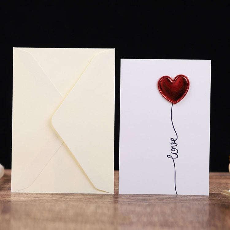 3D Heart Valentine Day Greeting Card Blessings Messages Cards with Envelopes, Spec: Balloon