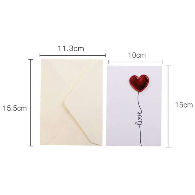 3D Heart Valentine Day Greeting Card Blessings Messages Cards with Envelopes, Spec: ECG