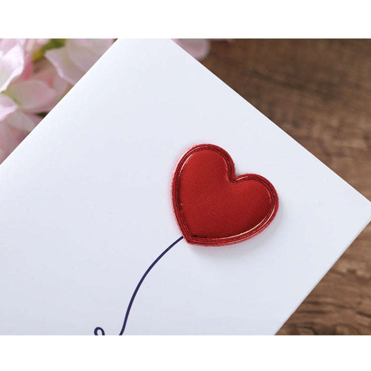 3D Heart Valentine Day Greeting Card Blessings Messages Cards with Envelopes, Spec: ECG