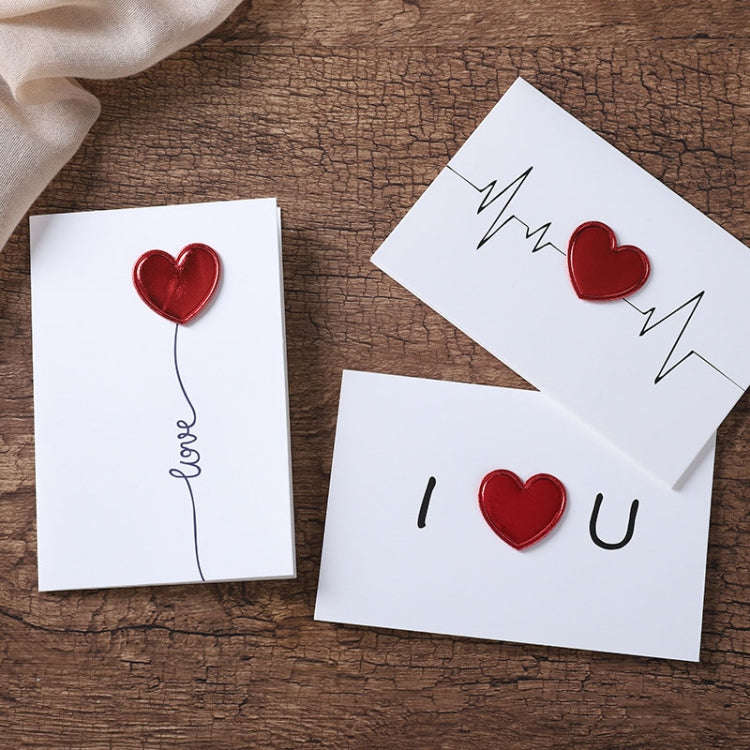 3D Heart Valentine Day Greeting Card Blessings Messages Cards with Envelopes, Spec: ECG
