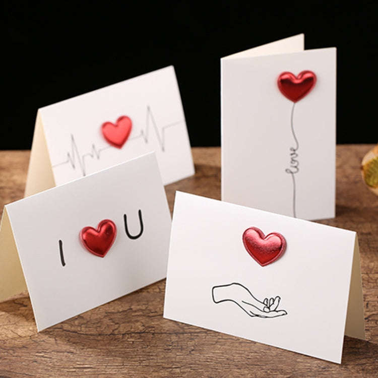 3D Heart Valentine Day Greeting Card Blessings Messages Cards with Envelopes, Spec: ECG