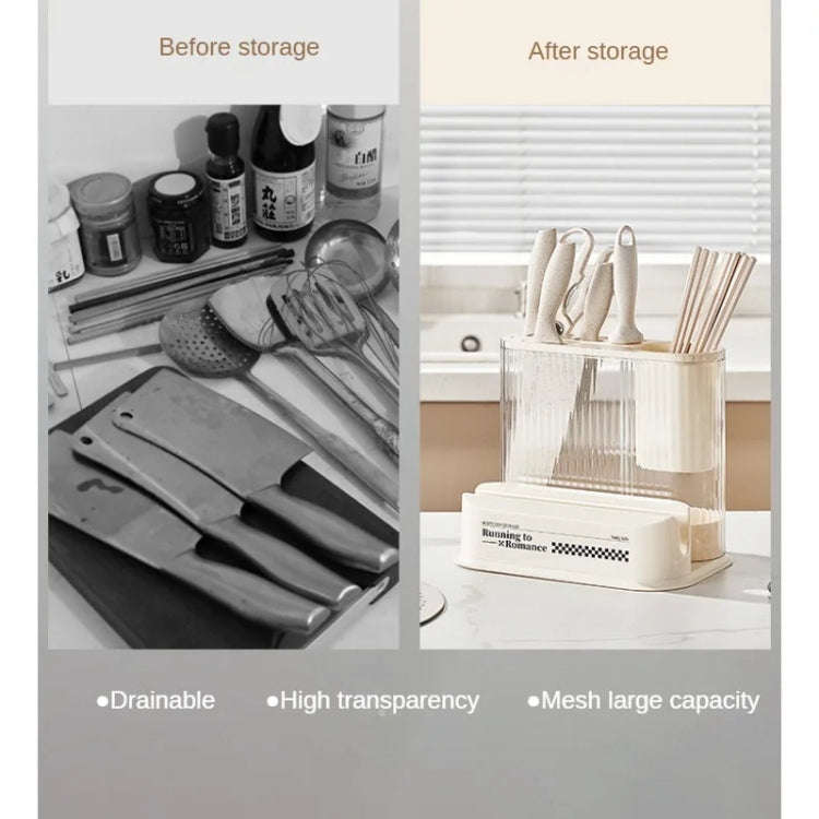 Cream Style Kitchen Storage Rack Knife Holder Chopping Board, Spec: Pot Lid Rack