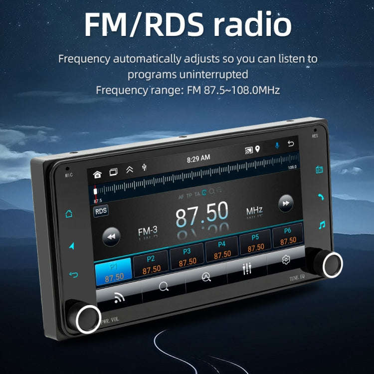 For Toyota Corolla Cars 7 Inch 2.5D Screen Android Navigation Bluetooth FM Radio(1+32G)
