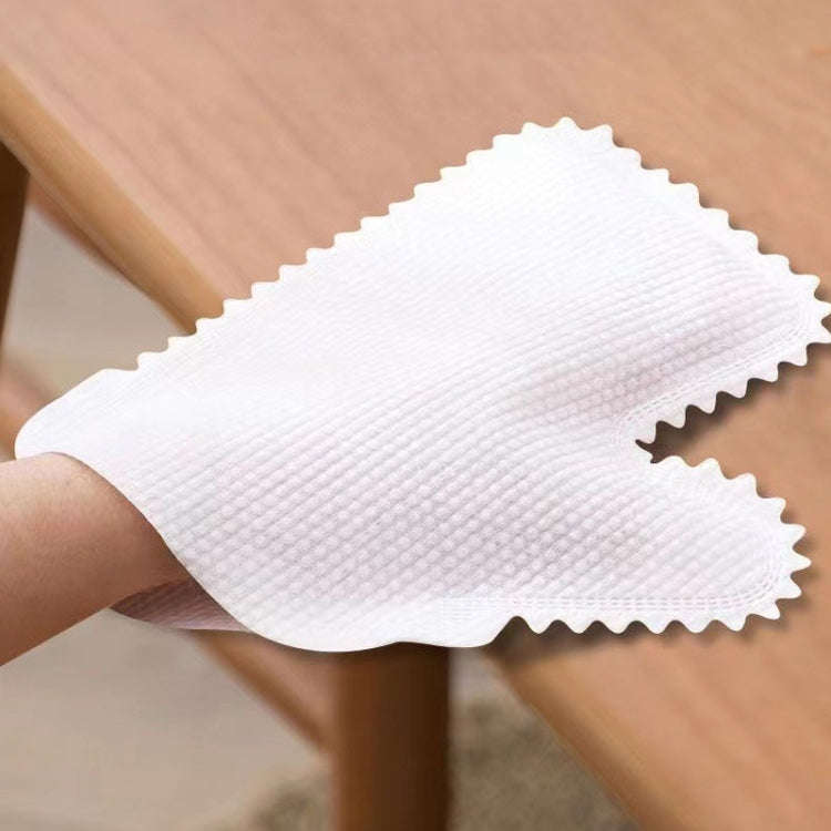 10pcs /Pack Fish Scale Washable Non Woven Mittens Reusable Dust Removal Gloves(White)