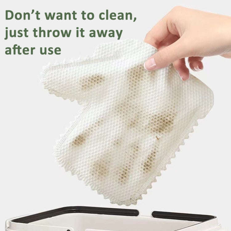 10pcs /Pack Fish Scale Washable Non Woven Mittens Reusable Dust Removal Gloves(White)