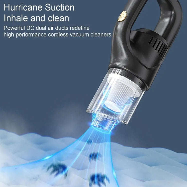 Powerful Portable Wireless Charging Car Vacuum Cleaner, Color: Green
