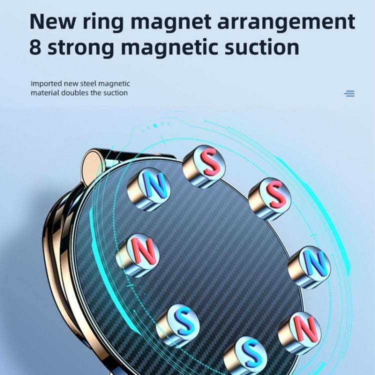 Magnetic Car Mobile Phone Adhesive Folding Navigation Holder(Black)