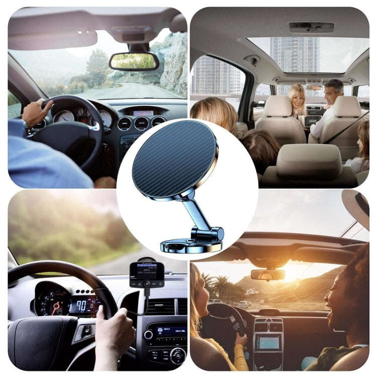 Magnetic Car Mobile Phone Adhesive Folding Navigation Holder(Black)