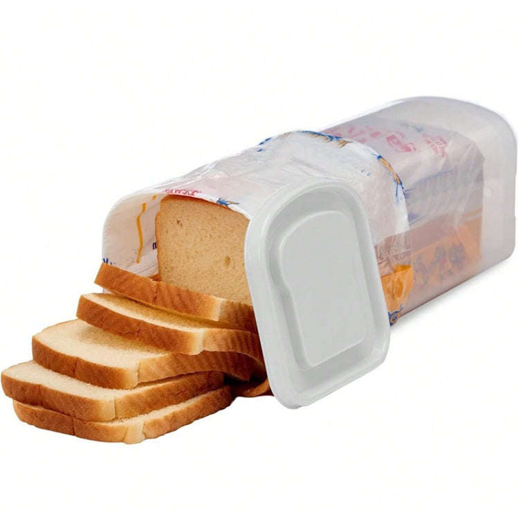 Bread Fresh Container Toast Storage Box Bread Storage Dispenser(White)