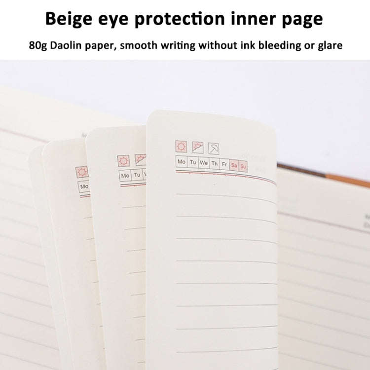 A5 Imitation Fabric PU Leather Notebook Notepad Multi-pocket Journal Planner(Grey)
