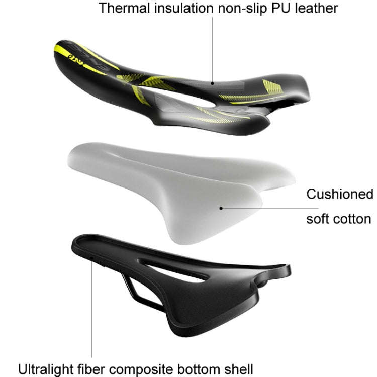 ENLEE E-ZD310 Bicycle Shockproof Cushion Outdoor Cycling Mountain Bike Saddle(Red)