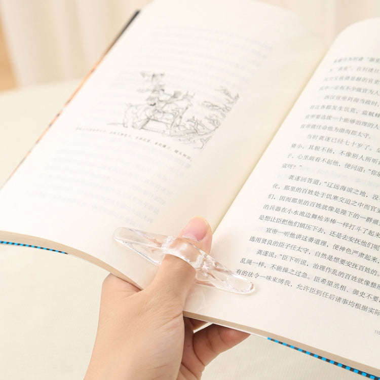 Thumb Bookmark Acrylic Book Holder Support Reading Aids For Students(Pink)