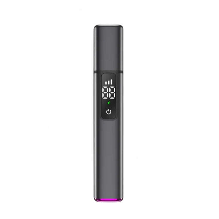 Electric Digital Display Nose Hair Trimmer Rechargeable 3 Gear Adjustable Portable Shaver(Gray)