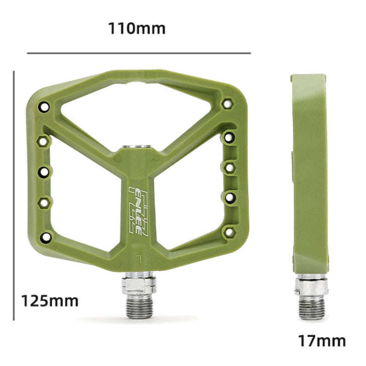ENLEE F228 1pair Bicycle Nylon Pedals Mountain Bike Widened Riding Footrests(Orange)
