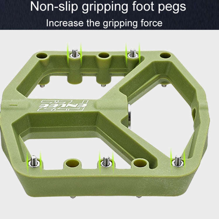 ENLEE F228 1pair Bicycle Nylon Pedals Mountain Bike Widened Riding Footrests(Orange)