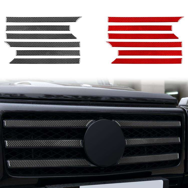 For Mercedes-Benz G-Class W463 6pcs /Set Grille Decorative Sticker(Red)