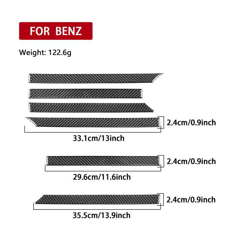 For Mercedes-Benz G-Class W463 6pcs /Set Grille Decorative Sticker(Black)