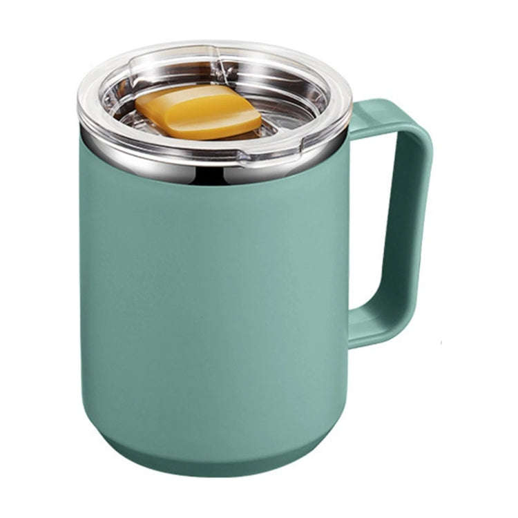 401-500ml 304 Stainless Steel Portable Mug Coffee Cup with Lid Leakproof Thermos Drink Bottle(Green)