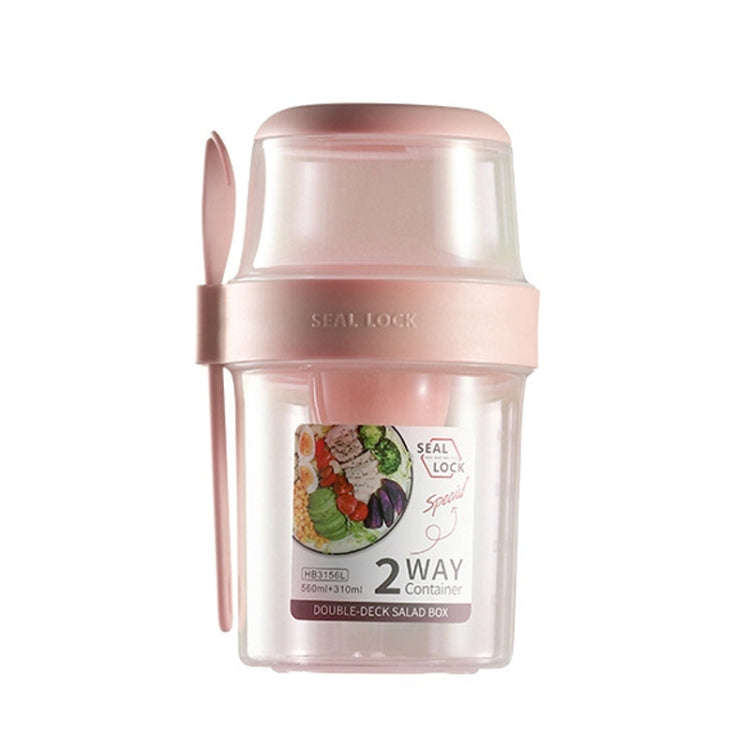 Salad Meal Shaker Cup Portable Fruit and Vegetable Container with Fork Dressing Box, Size: Small ...