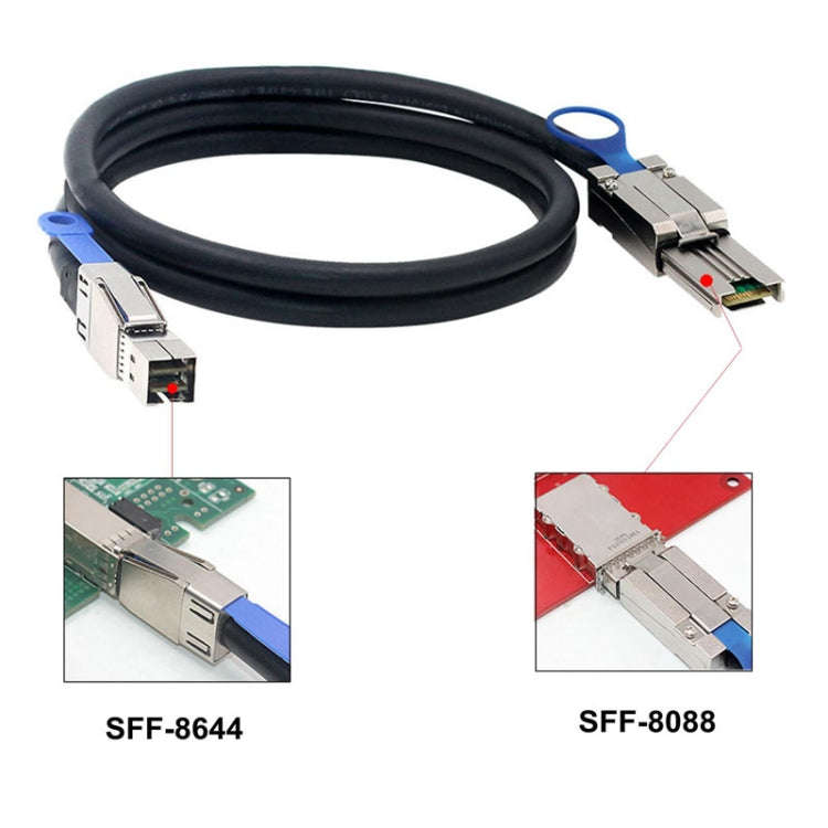 2m Mini SAS HD SFF-8644 To 8088 26P Server External Hard Drive Cable
