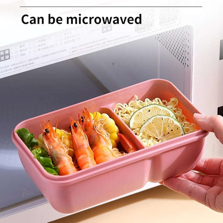 Rectangle Microwaveable Lunch Box Hermetic Bento Box with Spoon Chopsticks(Green)