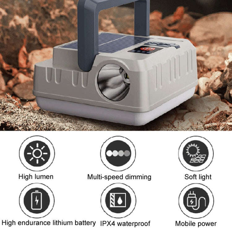 Outdoor Solar Energy Charging Camping Light Hanging Multi-Functional Tent Lamp Power Outage Emerg...