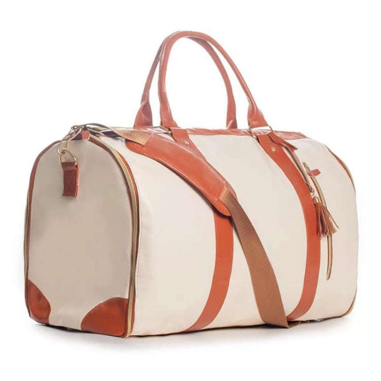 APJ990 Large Capacity Travel Portable Folding Luggage Bag Outdoor Storage Fitness Bag(Beige)