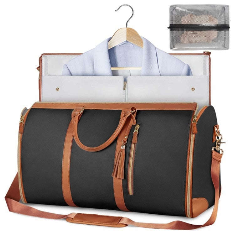 APJ990 Large Capacity Travel Portable Folding Luggage Bag Outdoor Storage Fitness Bag(Black)