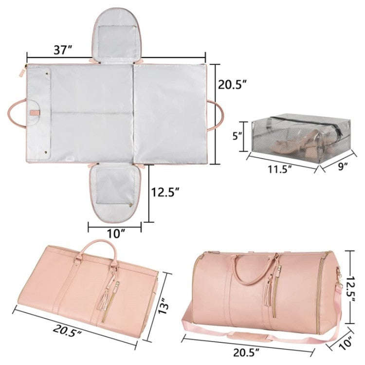 APJ990 Large Capacity Travel Portable Folding Luggage Bag Outdoor Storage Fitness Bag(Beige)