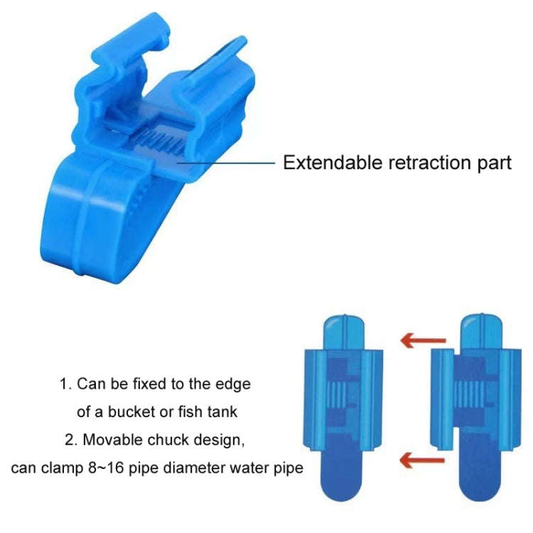 5pcs Multifunctional Fish Tank Aquarium Water Pipe Fixing Clip(Blue)