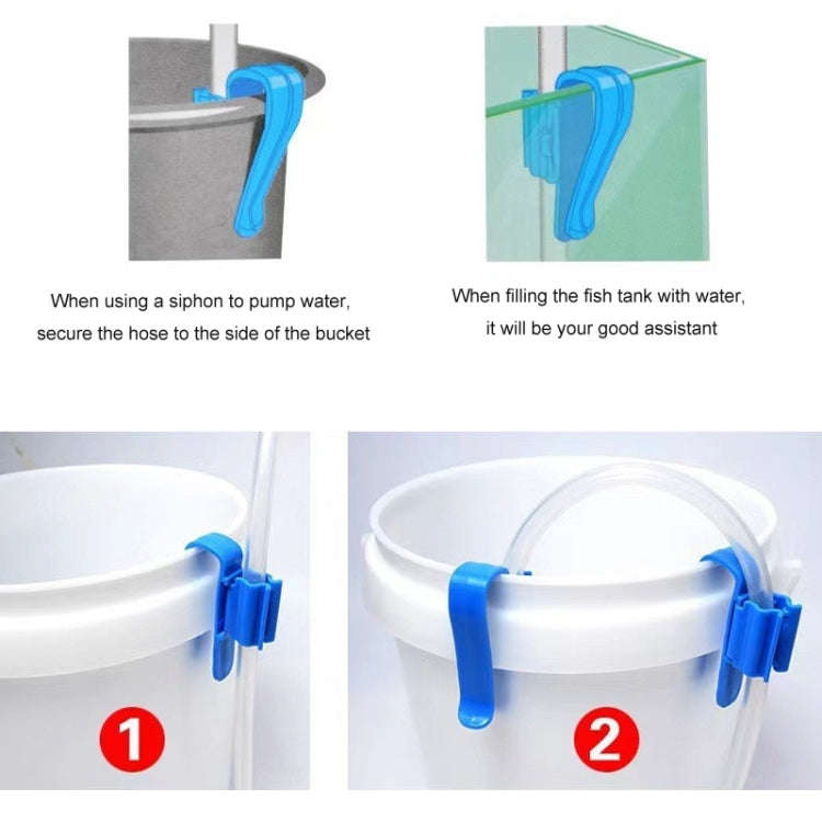 5pcs Multifunctional Fish Tank Aquarium Water Pipe Fixing Clip(Blue)