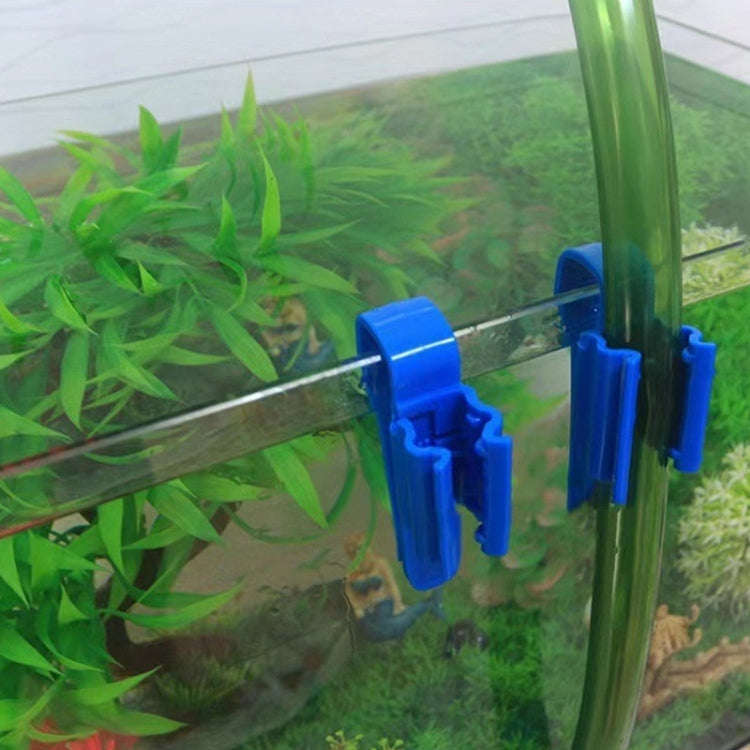 5pcs Multifunctional Fish Tank Aquarium Water Pipe Fixing Clip(Blue)