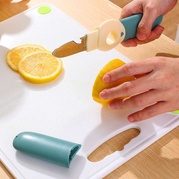 5 In 1 Multifunctional Fruit Knife Camping Travel Portable Pocket Knives(Yellow)