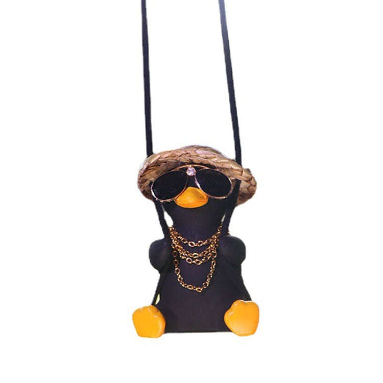 Swing Tycoon Duck Car Decoration Pendant(Black)