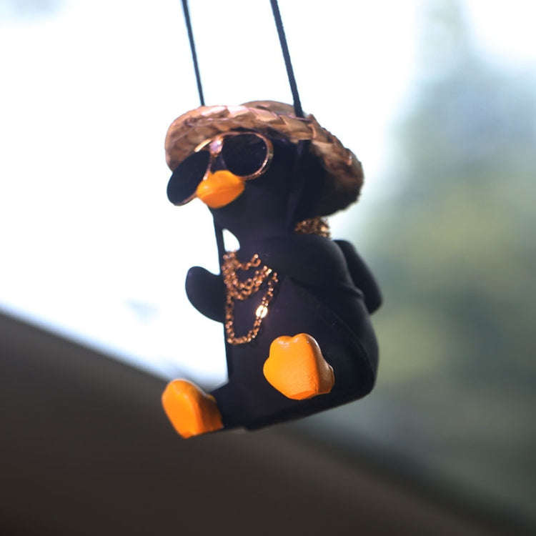 Swing Tycoon Duck Car Decoration Pendant(Black)
