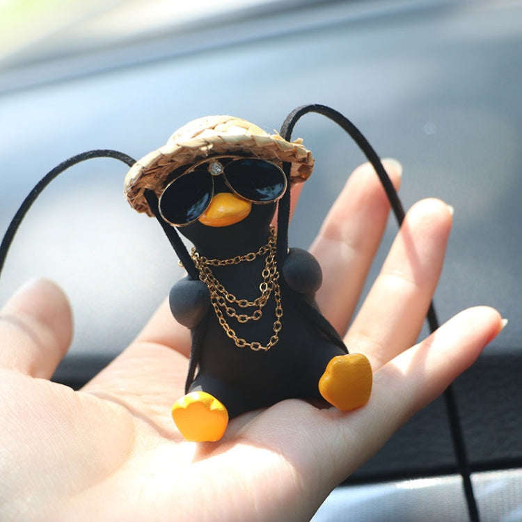 Swing Tycoon Duck Car Decoration Pendant(Black)