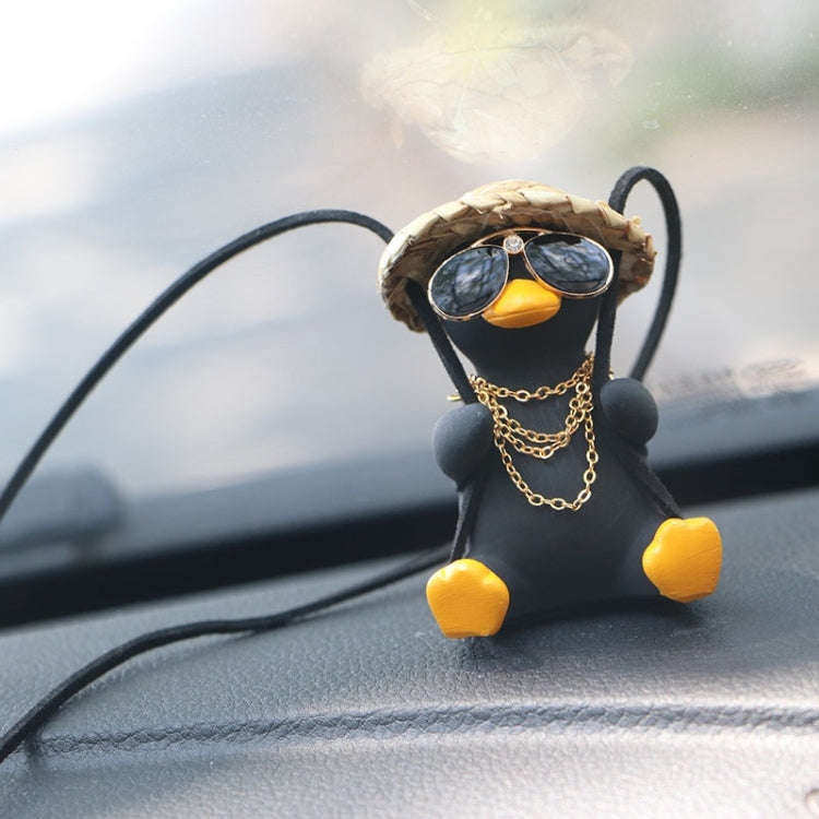 Swing Tycoon Duck Car Decoration Pendant(Black)