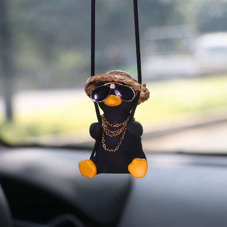 Swing Tycoon Duck Car Decoration Pendant(Black)
