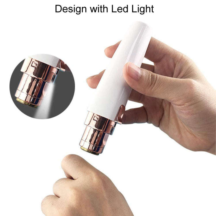 2 In 1 Electrical Eyebrow Trimmer Ladies Shaver Eyebrow Shapers, Model: USB Charging White