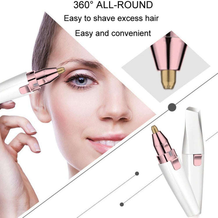 2 In 1 Electrical Eyebrow Trimmer Ladies Shaver Eyebrow Shapers, Model: USB Charging White
