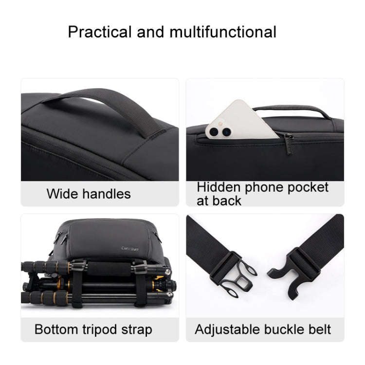 Cwatcun D105 Large Multi-functional Camera Waist Pack Simple and Lightweight Microslr Camera Bag ...
