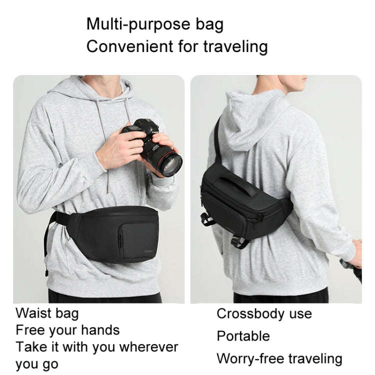 Cwatcun D105 Large Multi-functional Camera Waist Pack Simple and Lightweight Microslr Camera Bag ...