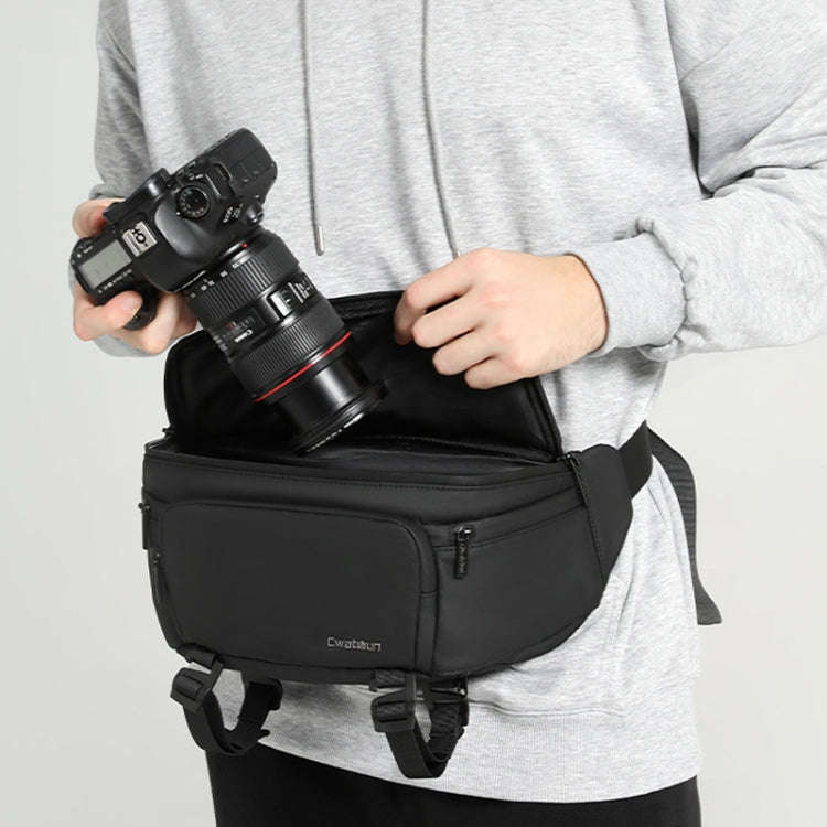 Cwatcun D105 Large Multi-functional Camera Waist Pack Simple and Lightweight Microslr Camera Bag ...