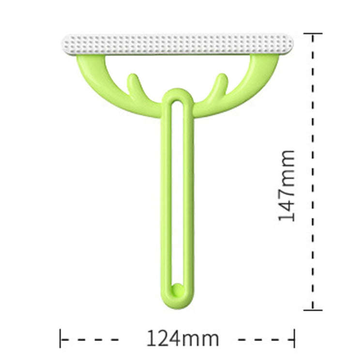 Cats Hair Removal Brush Antler Household Pet Sticky Coat Cleaner(Coffee Color)