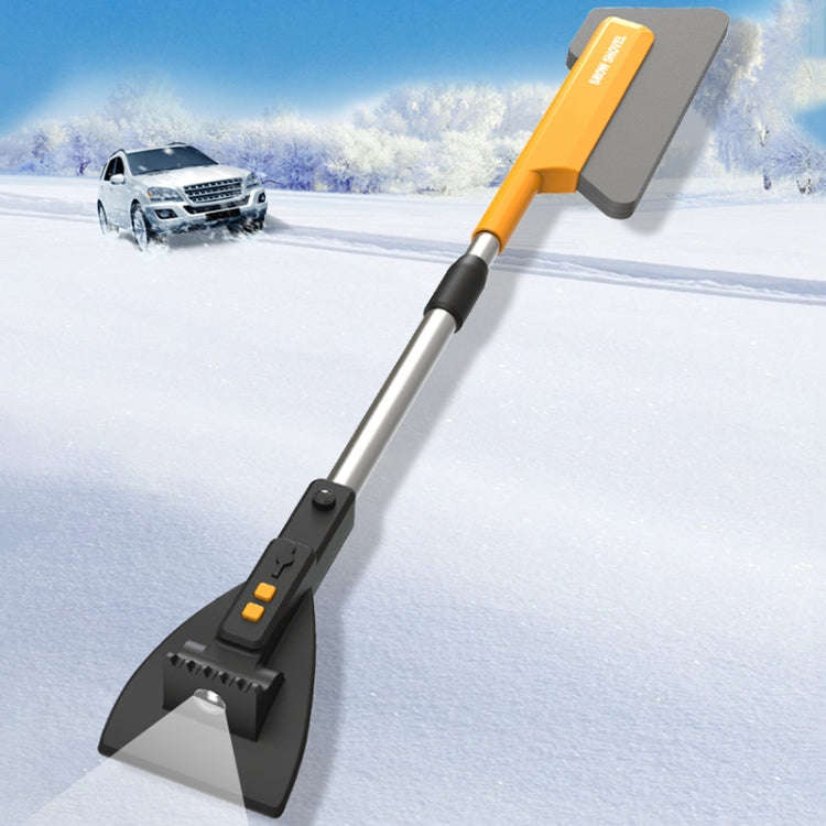Car Multifunctional Telescopic Snow Shovel Glass Defrost De-icing Brush Winter Cleaning Tools, Sp...
