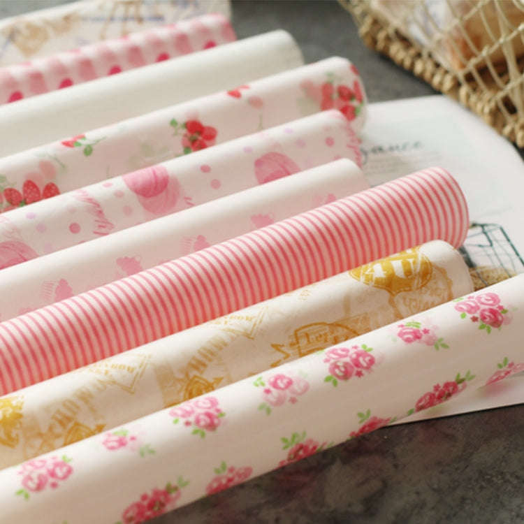 50sheets /Pack Food Wrapping Paper Baking Wax Paper Grease Proof Waterproof Liners, Spec:  Heart