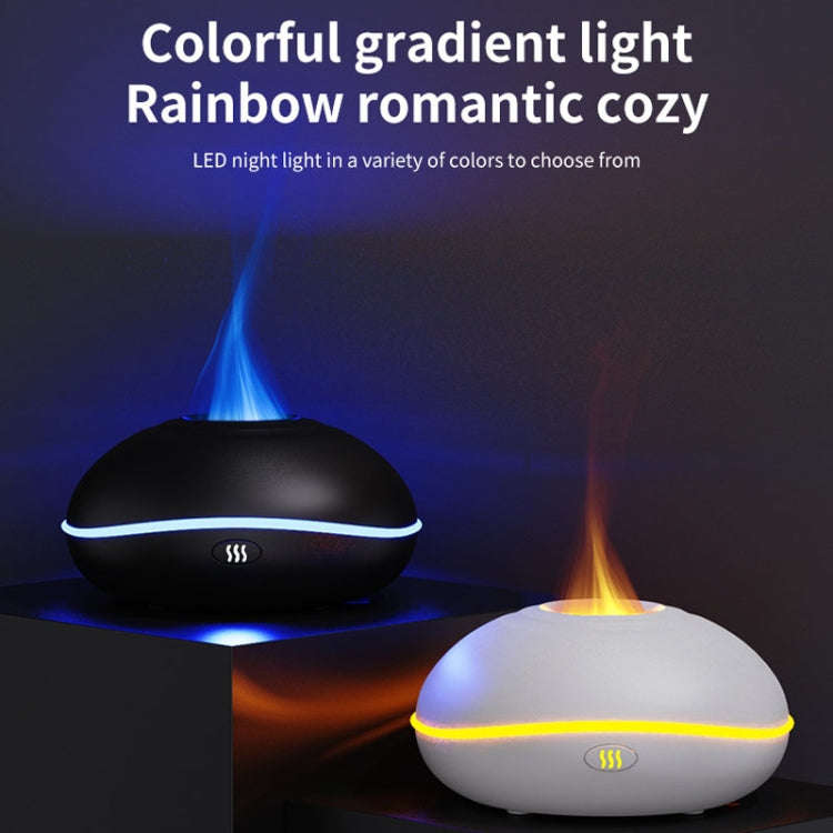 SD13 200ML Car USB Flame Aromatherapy Diffuser Home LED Night Light Silent Mist Humidifier(White)
