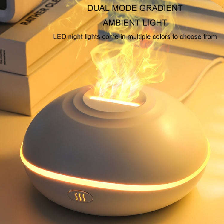 SD13 200ML Car USB Flame Aromatherapy Diffuser Home LED Night Light Silent Mist Humidifier(White)