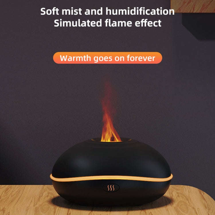 SD13 200ML Car USB Flame Aromatherapy Diffuser Home LED Night Light Silent Mist Humidifier(White)